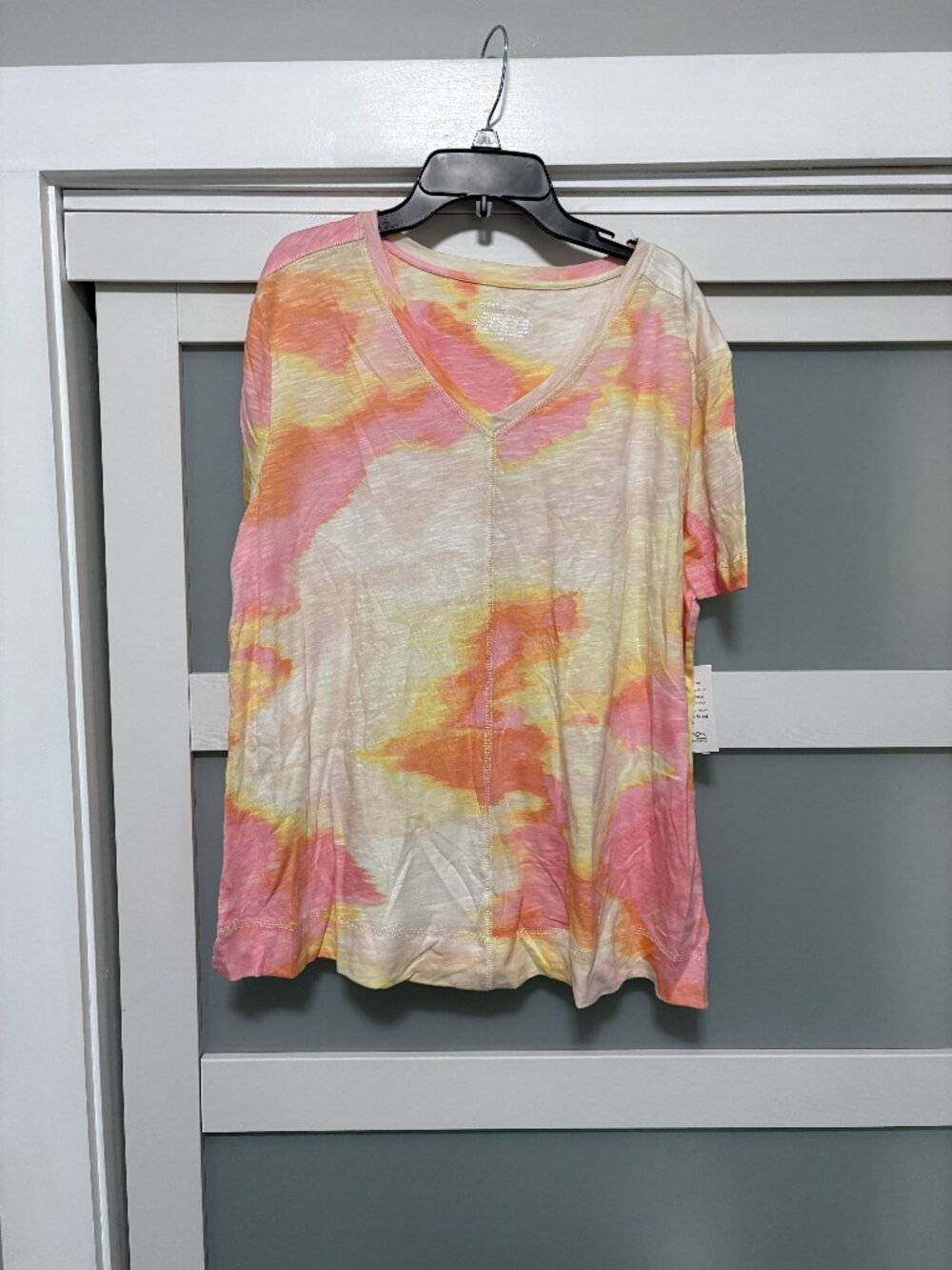 Westbound Sunrise HAze Womens' Tie Dye Wash Tee Shirt sz XL NEW